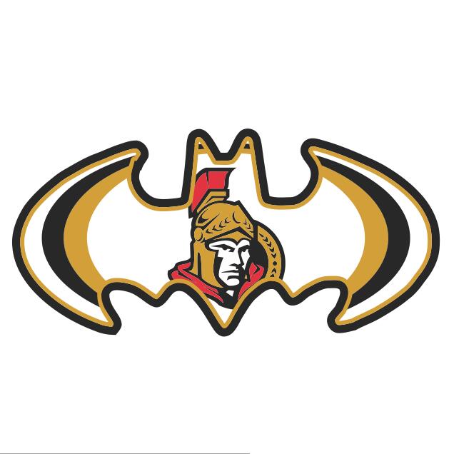 Ottawa Senators Batman Logo iron on heat transfer